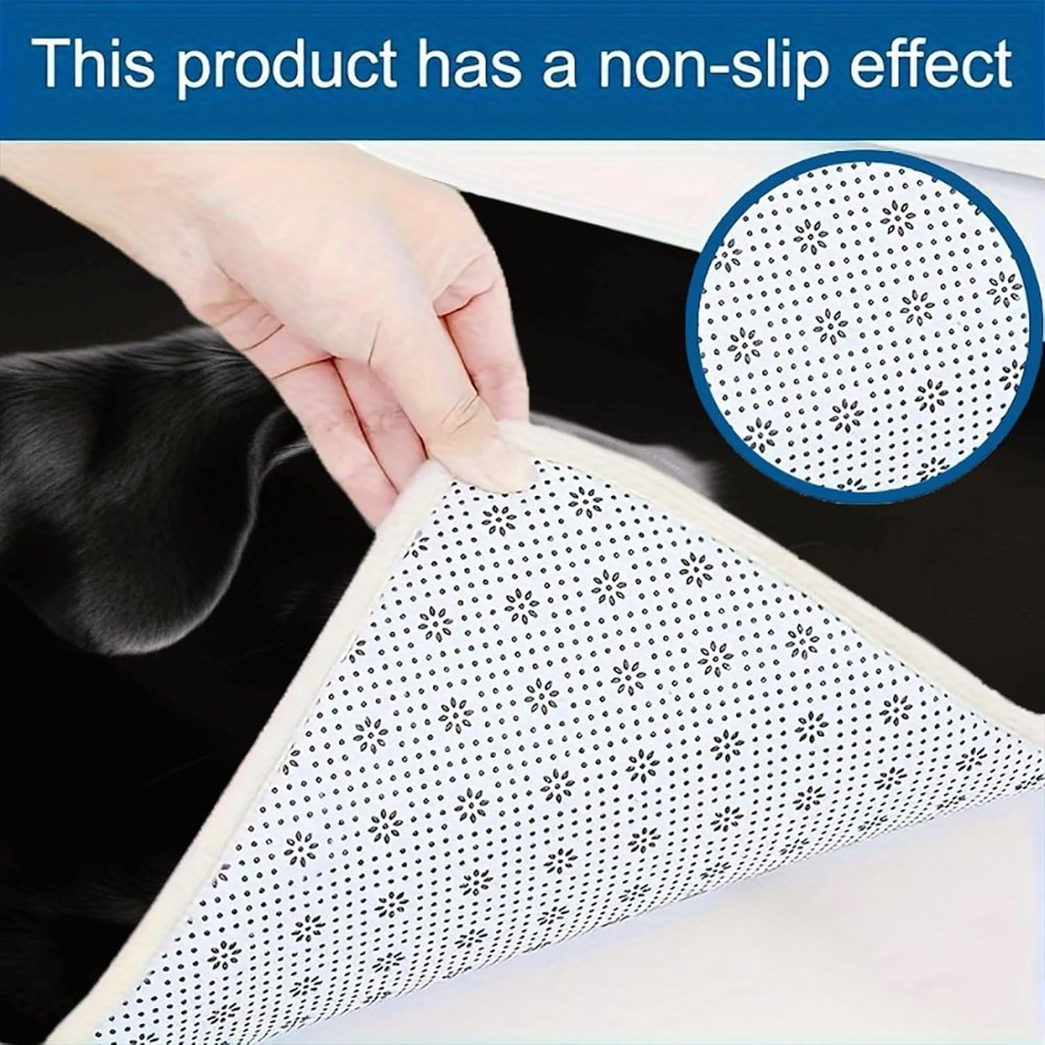 Black Labrador Kitchen Mats Soft Absorbent Rugs for Floor Non Slip Washable Kitchen Mats Fashion Rectangular Rugs for Three-Piece Set for Laundry Office Home Sink