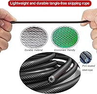 Vista 6 de Redify Cuerda de saltar, cuerdas de saltar para fitness, para mujeres, hombres y niños, cuerda de salto de velocidad para entrenamiento