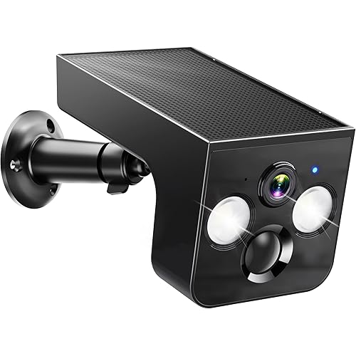 Solar Security Cameras Wireless Outdoor 2K Battery Powered AI Motion Detection 2-Way Talk Color Night Vision WiFi Waterproof SD/Cloud Storage Non-Stop Solar Panel Camera Outdoor Wireless