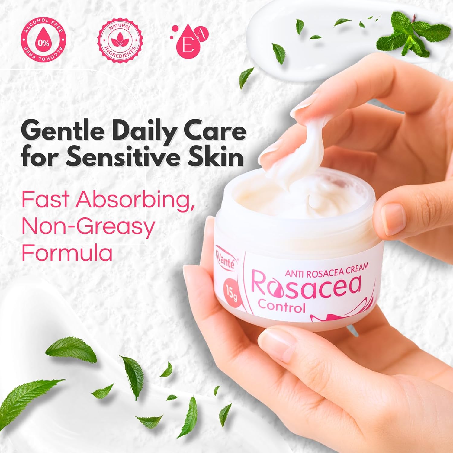 Facial Redness Cream for Men & Women with Rosacea - 0.5 oz - Image 3