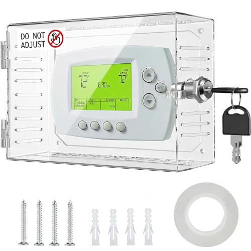 Komashr Thermostat Lock Box Cover with Key (Clear)