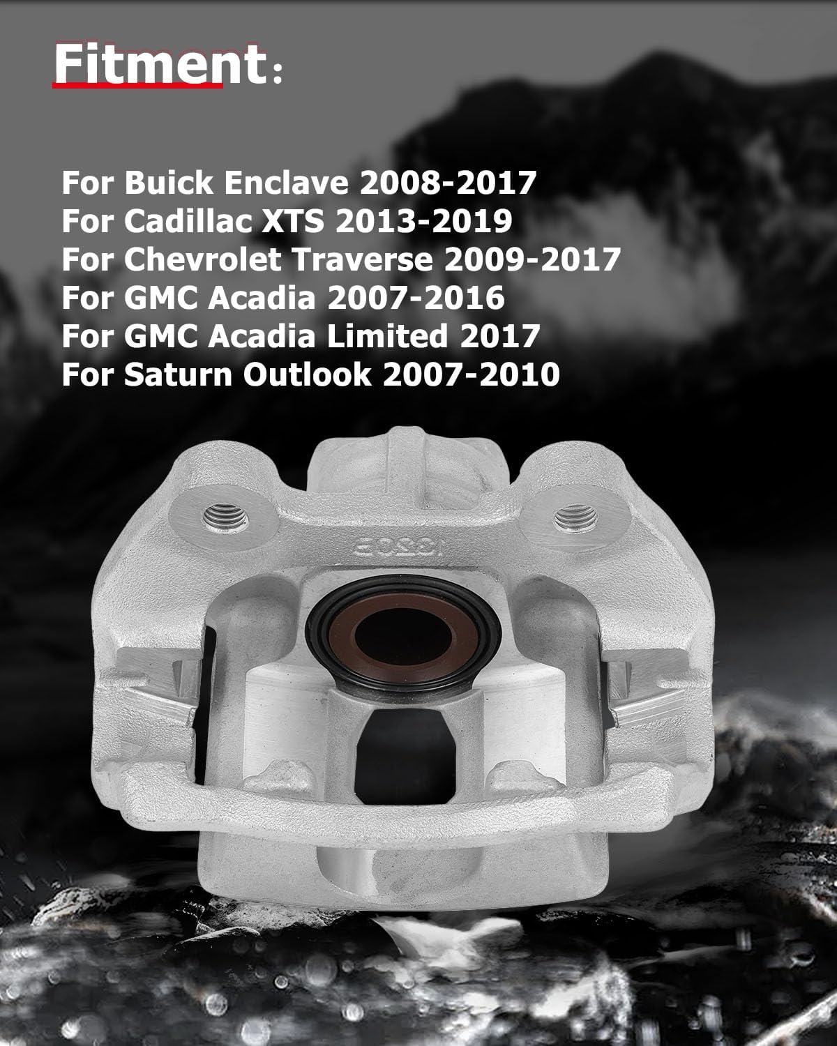 cciyu Rear Right Brake Caliper Assembly w/Bracket 18B5058 For Buick For Enclave,For Cadillac For XTS,For Chevy For Traverse,For GMC For Acadia/For Acadia Limited,For Saturn For Outlook
