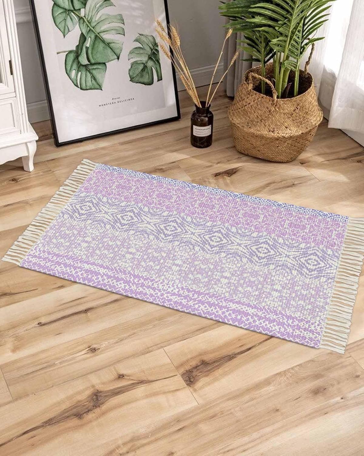 Bathroom Rugs Purple Boho Kitchen Floor Mats Front Door