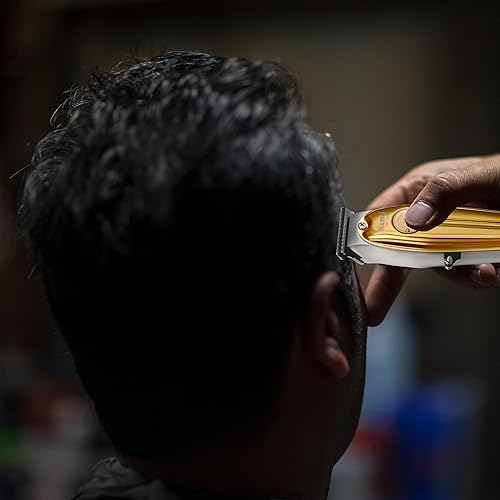 Miniatura 7 de KEMEI Cortadora profesional de barba y cabello para hombres, recortadora inalámbrica con hoja en T, cortadora eléctrica para peluqueros y