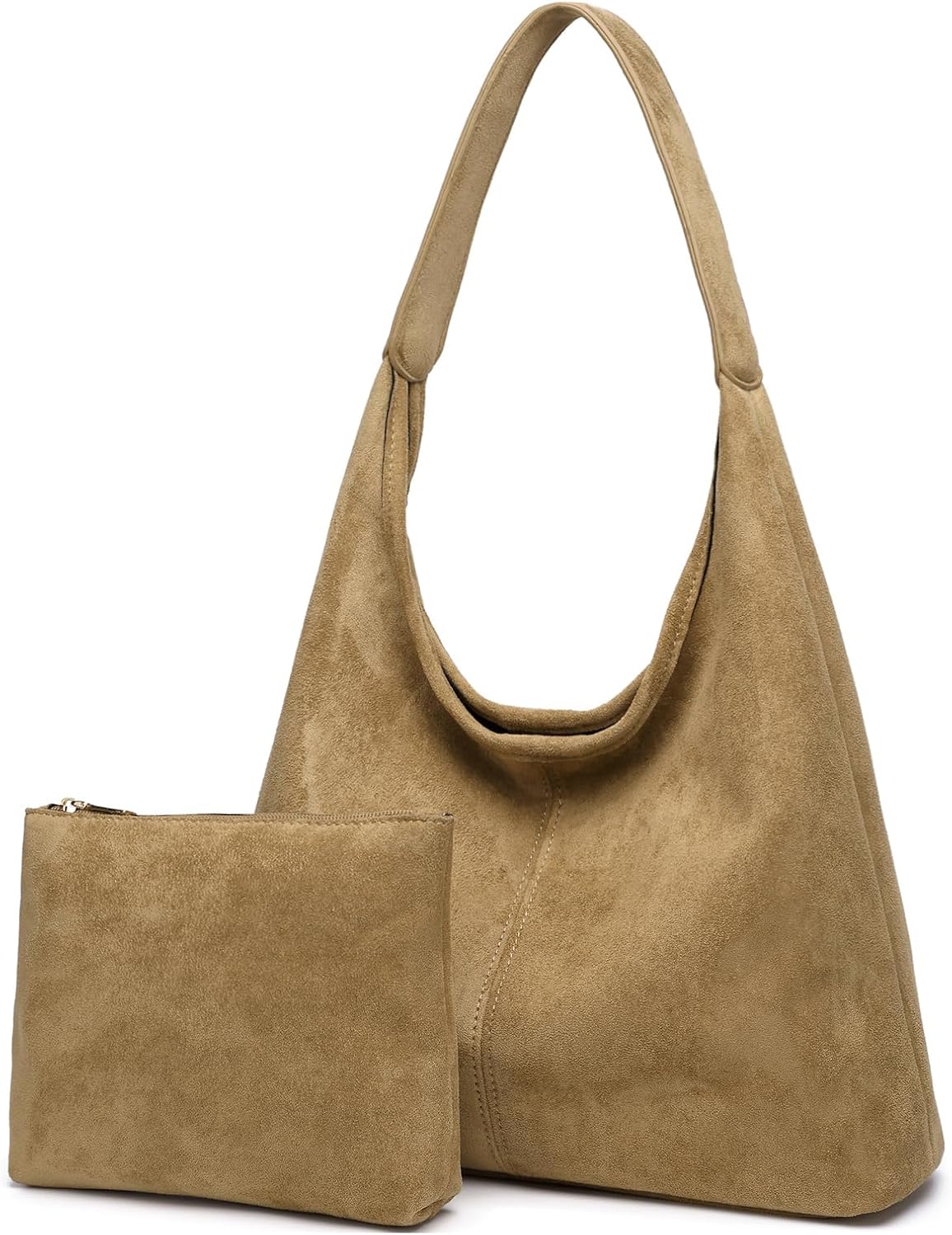 Casual Hobo Bag for Women Soft Shoulder Bags Slouchy Pu Leather Tote Purses for Work Travel
