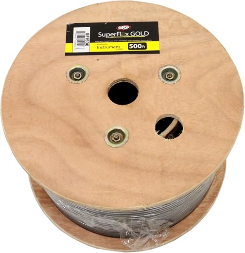 Elite Core SFI-500 SuperFlex GOLD and Bulk Spool Premium Instrument Cable 500-Feet