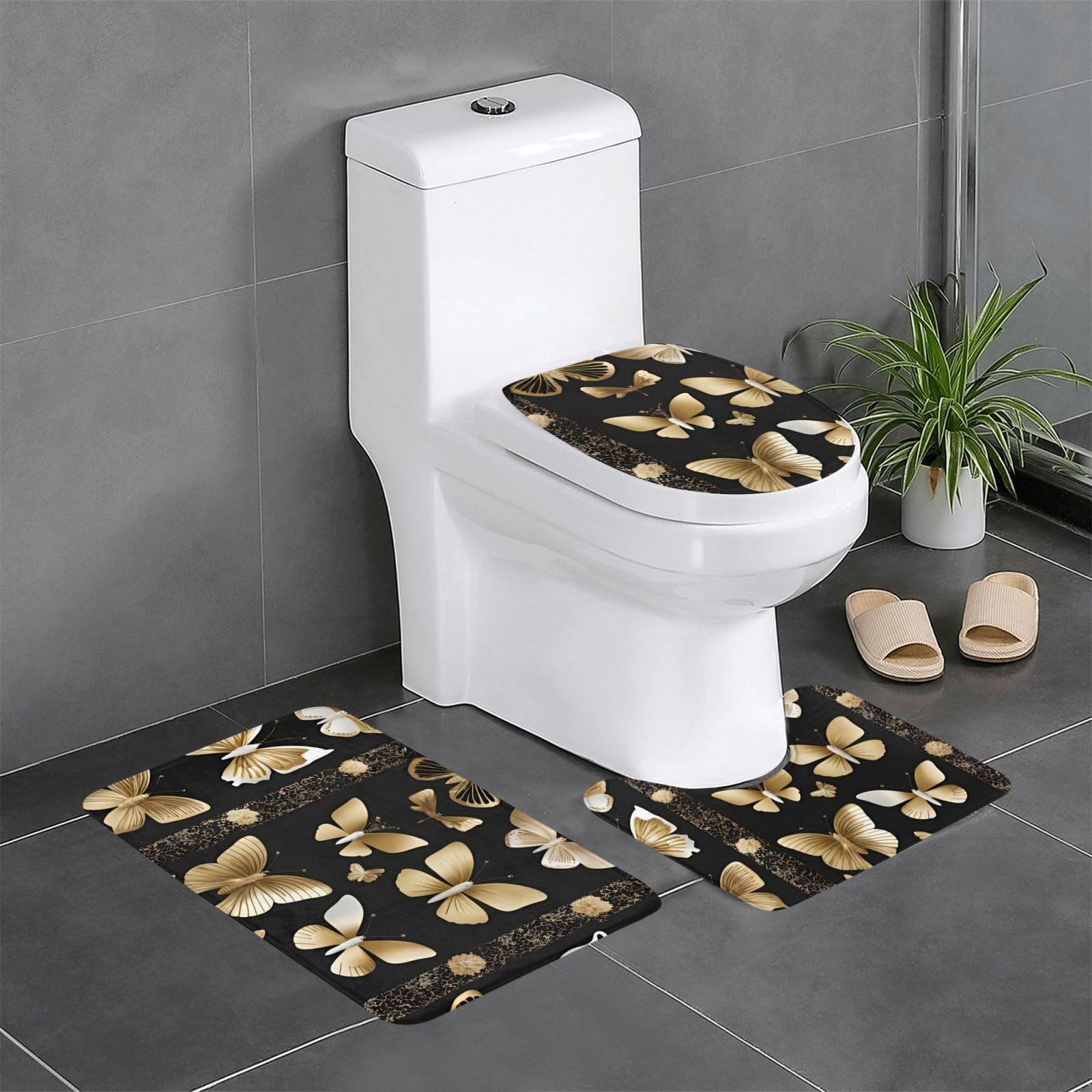 Tapis de salle de bain facile à nettoyer HYTTER lot de 3 durable