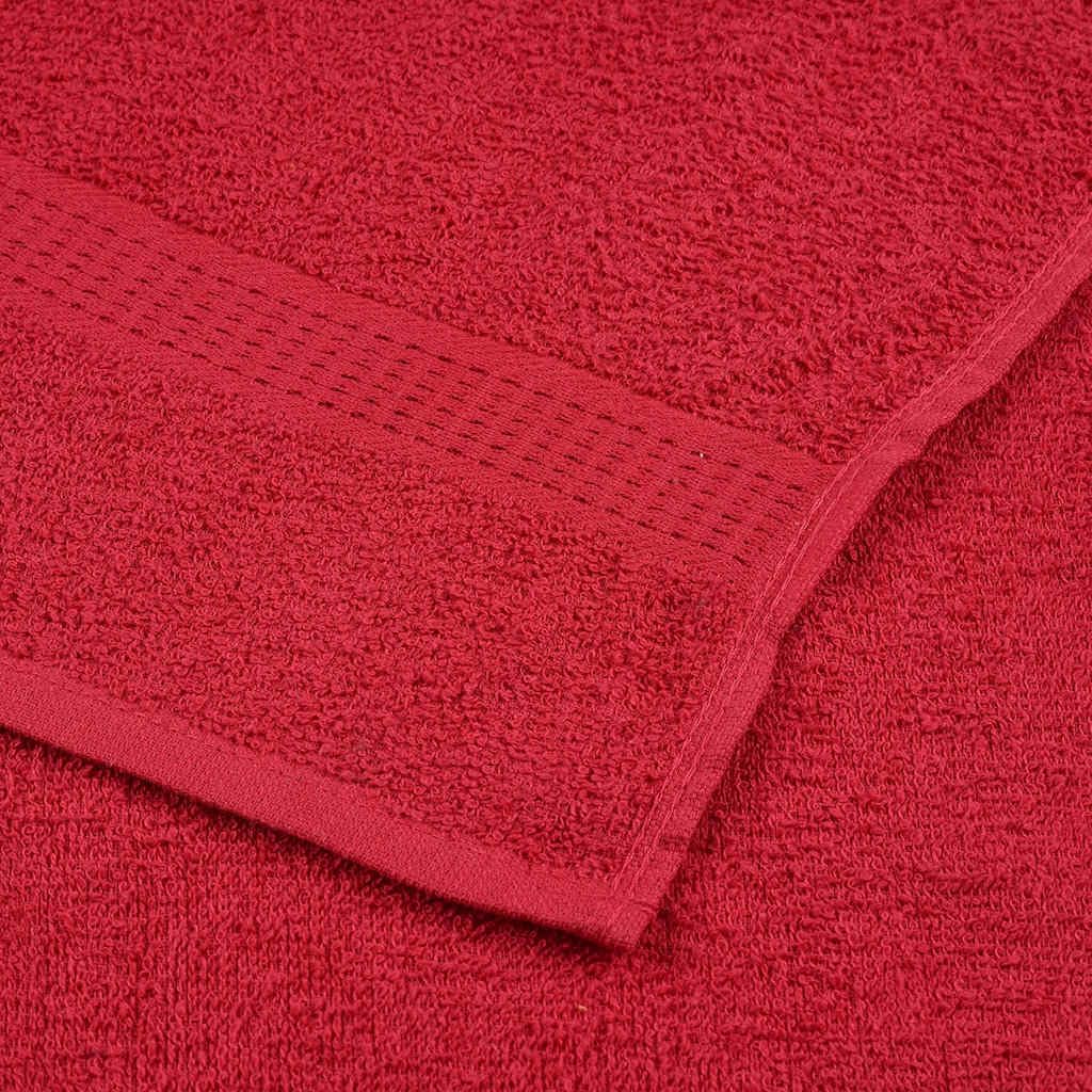 12-teiliges Handtuch-Set FROGN Rot aus 100% Baumwolle 360 g/m² mit Waschlappen, Gästehandtuch, Duschtuch für Badezimmer, Spa, Sport und Wellness, saugstark, weich, schnelltrocknend