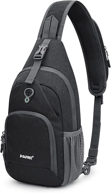 G4Free Sling Bag Backpack Chest Shoulder Bag Anti Theft Crossbody Gym Daypack with Earphone Hole for Outdoor Cycling Travel Hiking Men Women