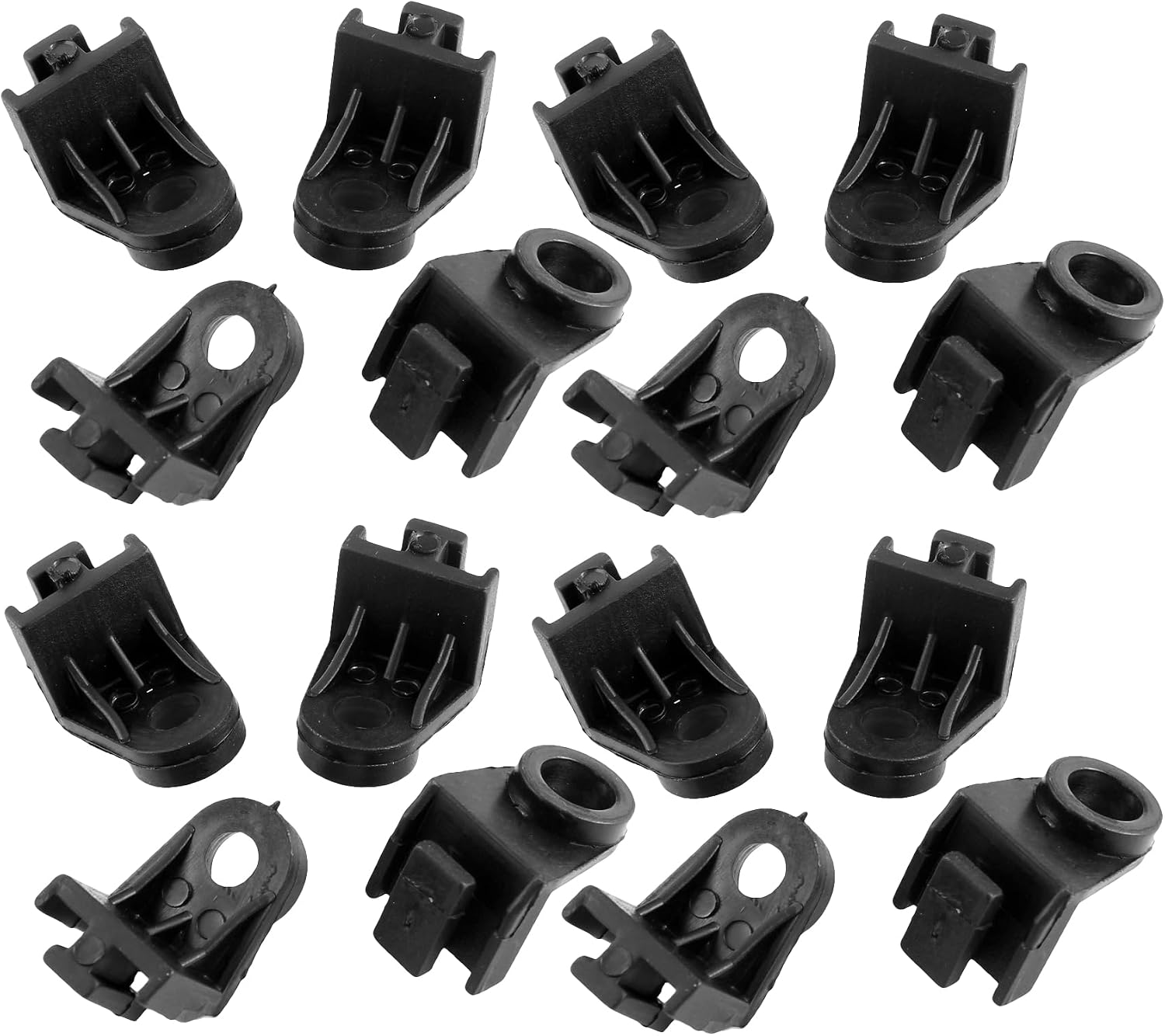 Universal Automotive Replacement Electric Radiator Cooling 12V Fan Mounting Kit Plastic Feet L-Shape 90 Degree Bracket Corner Tabs Mounts (1-Pack)