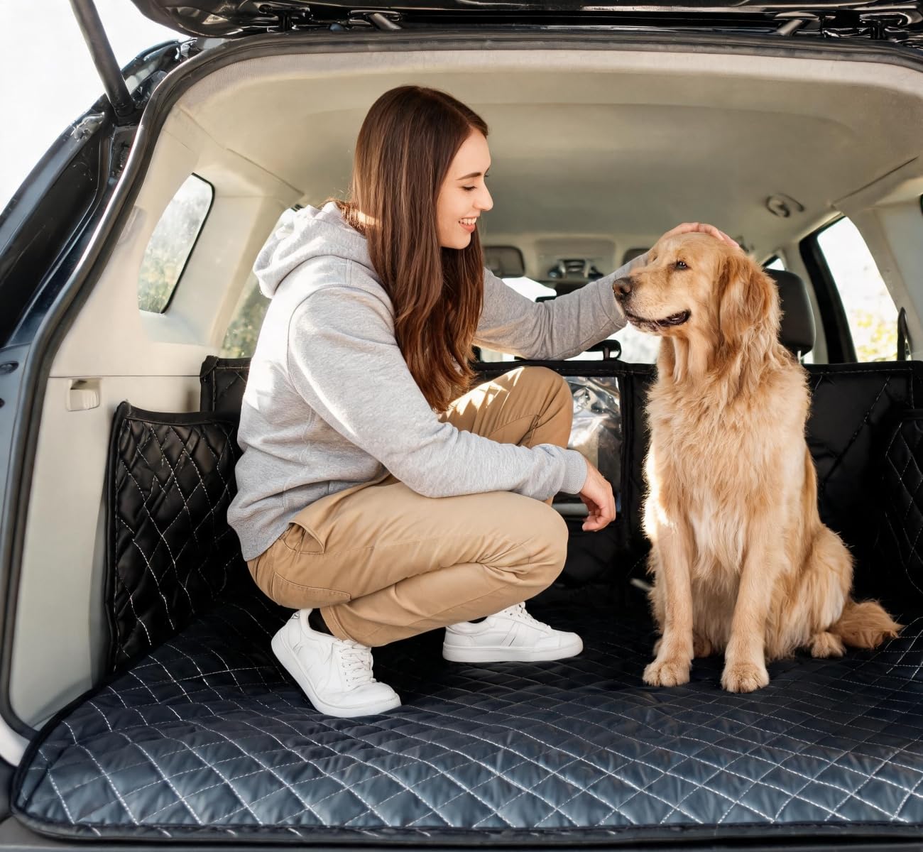Protection Coffre Voiture Chien pour Suzuki Across A5Z I 2020-2025, Universel Housse Voiture Chien Protection Latérale Imperméable Antidérapant