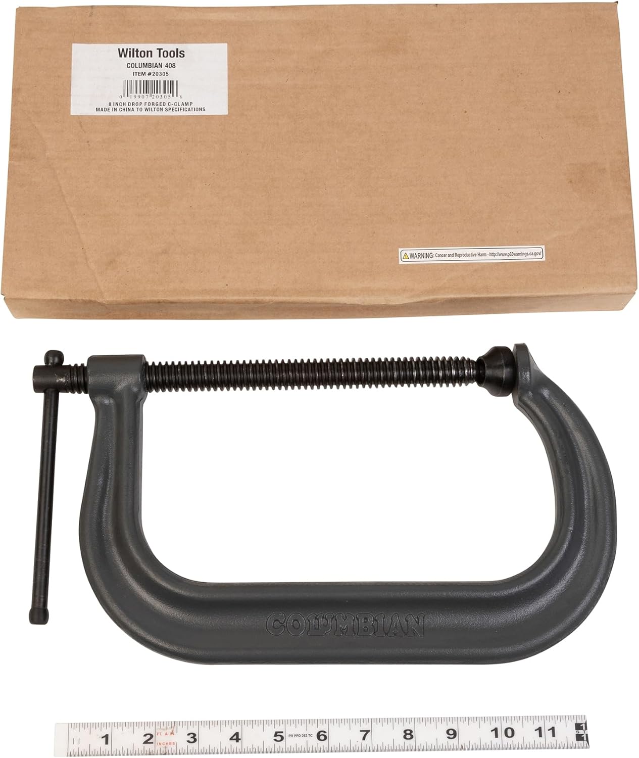 Wilton Columbian C-Clamp, 8" Opening, 4-15/16" Throat, 6900 Lbs. Clamping Force (Model H408)