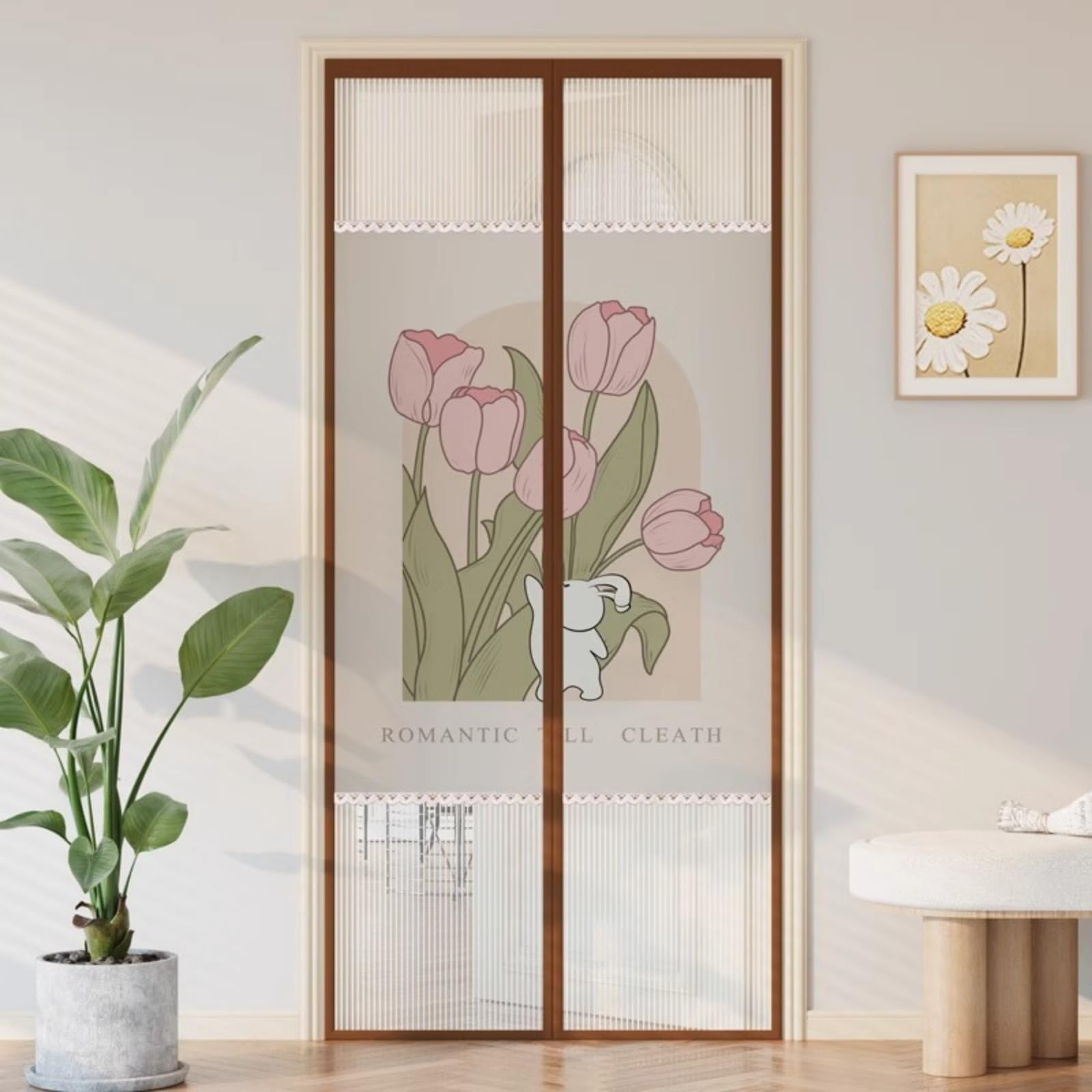 Mateju Fliegengitter Tür Magnet (Tulpen 6,100×210cm)