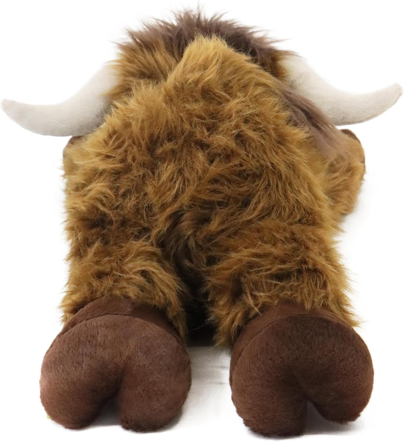Highland Cow Plush Toy, 4-Pound Weighted Stuffed Animal, Microwaveable and Coolable - Suitable for Boys and Girls (Dark Brown)