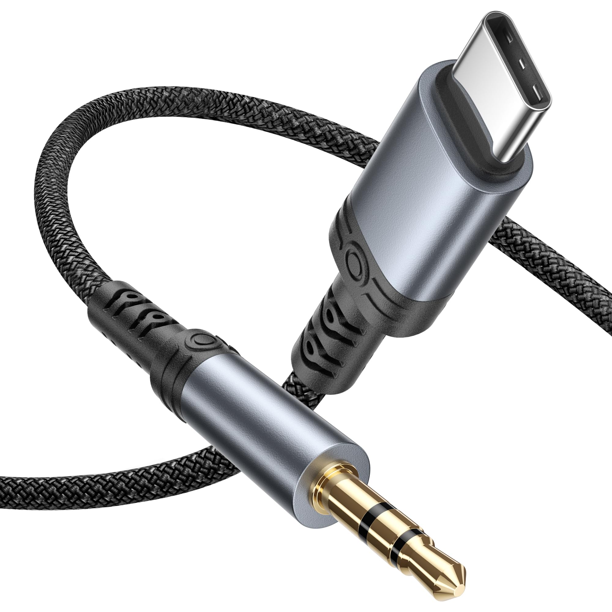 Câble USB C vers Jack 3.5mm 1M pour iPhone 16/15, Samsung S25 S24, Huawei, Xiaomi