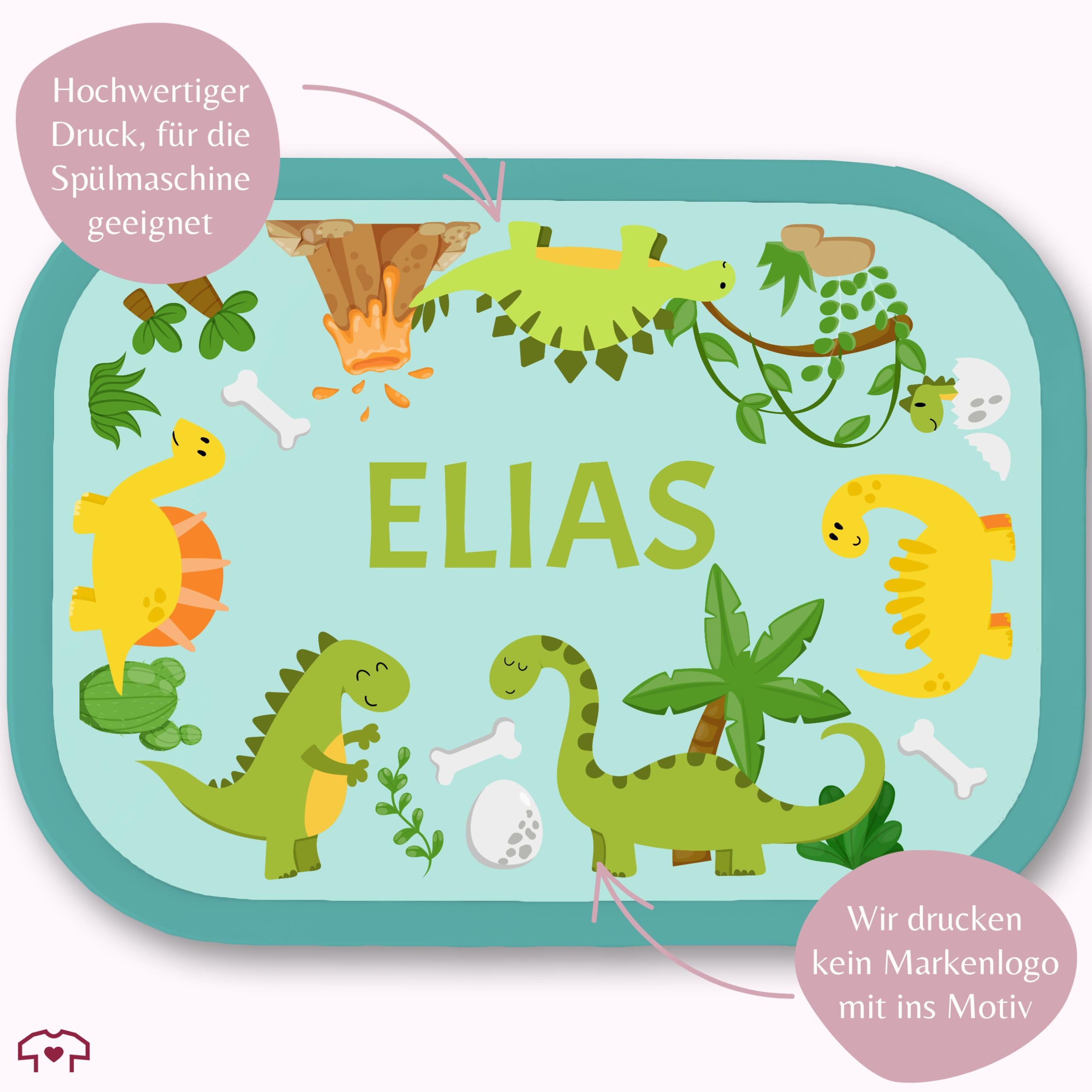 Mepal Brotdose Campus Drachen Design - Personalisierte Lunchbox 750ml Mit Bento-Einsatz Blau