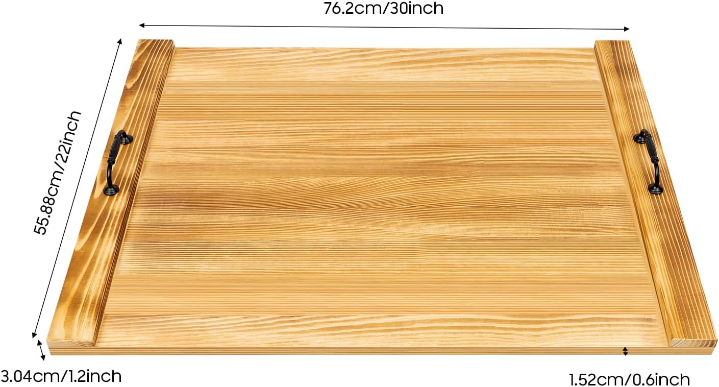 Board Stove Cover, 44.09Lbs Load Noodle Stove Top Covers Multifunctional Stovetop Cover Board Rectangular Cutting Boards Wooden Sink Covers w/Handle for Home Kitchens Restaurants Camping