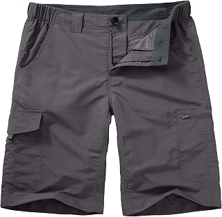 Hiking Shorts for Men Cargo Casual Quick Dry Lightweight Stretch Waist Outdoor Fishing Travel Shorts