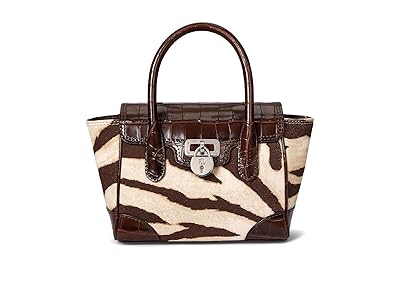 Lauren Ralph Lauren Zebra-Print Canvas Small Tanner Satchel Satchel Women