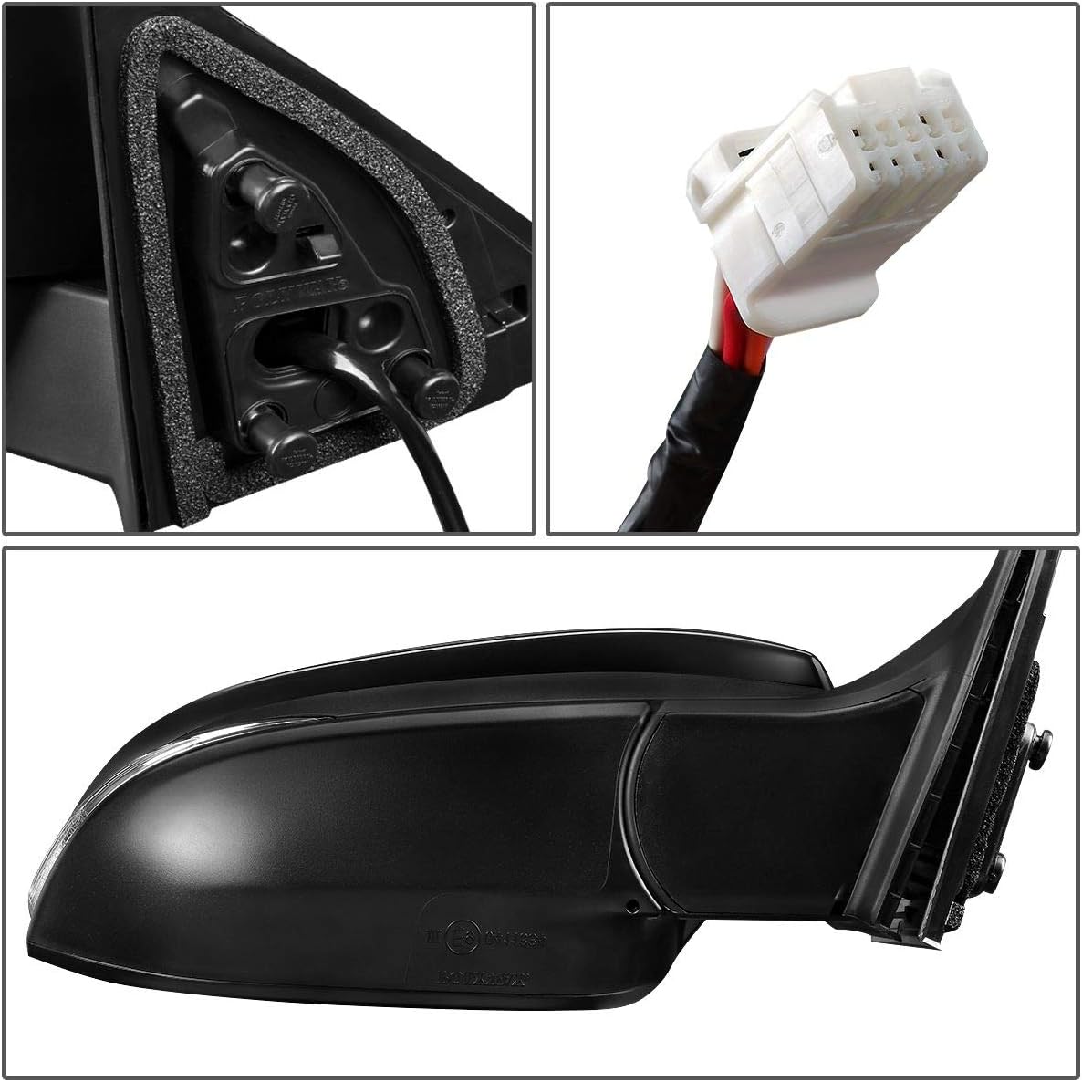 Auto Dynasty TO1321319 OE Style Powered+Turn Signal Passenger/Right Side View Door Mirror Compatible with Toyota Highlander 14-17 image 4
