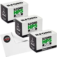 Ilford HP5 Plus Black & White 35mm Film Triple Pack (3 x 24 Exposures) ISO 400 Negative Film + Clikoze Microfiber Lens Cloth