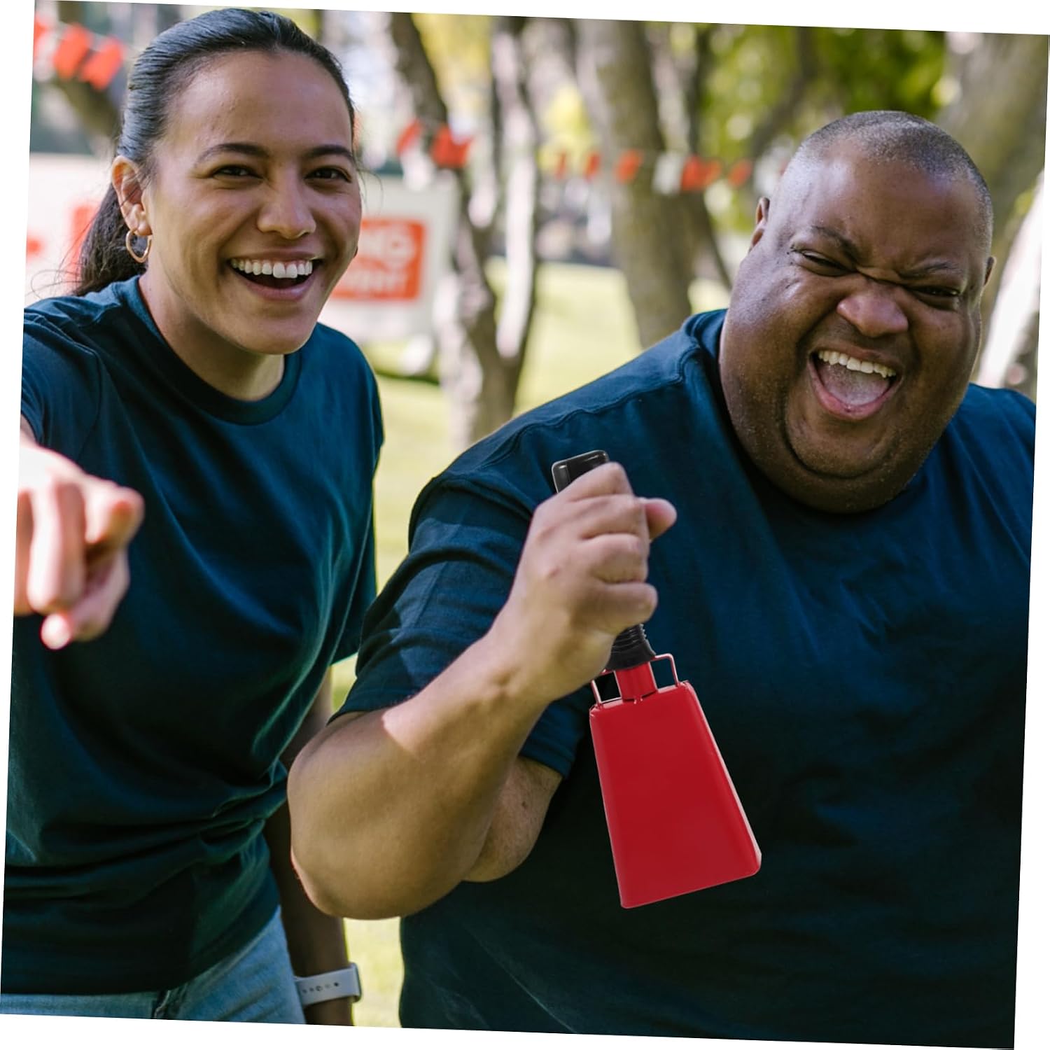 2pcs Cowbell Handheld Percussion Bells for Cheering Events Weddings and Parties Crisp Sound Comfortable Grip for Football Games and Festive Celebrations