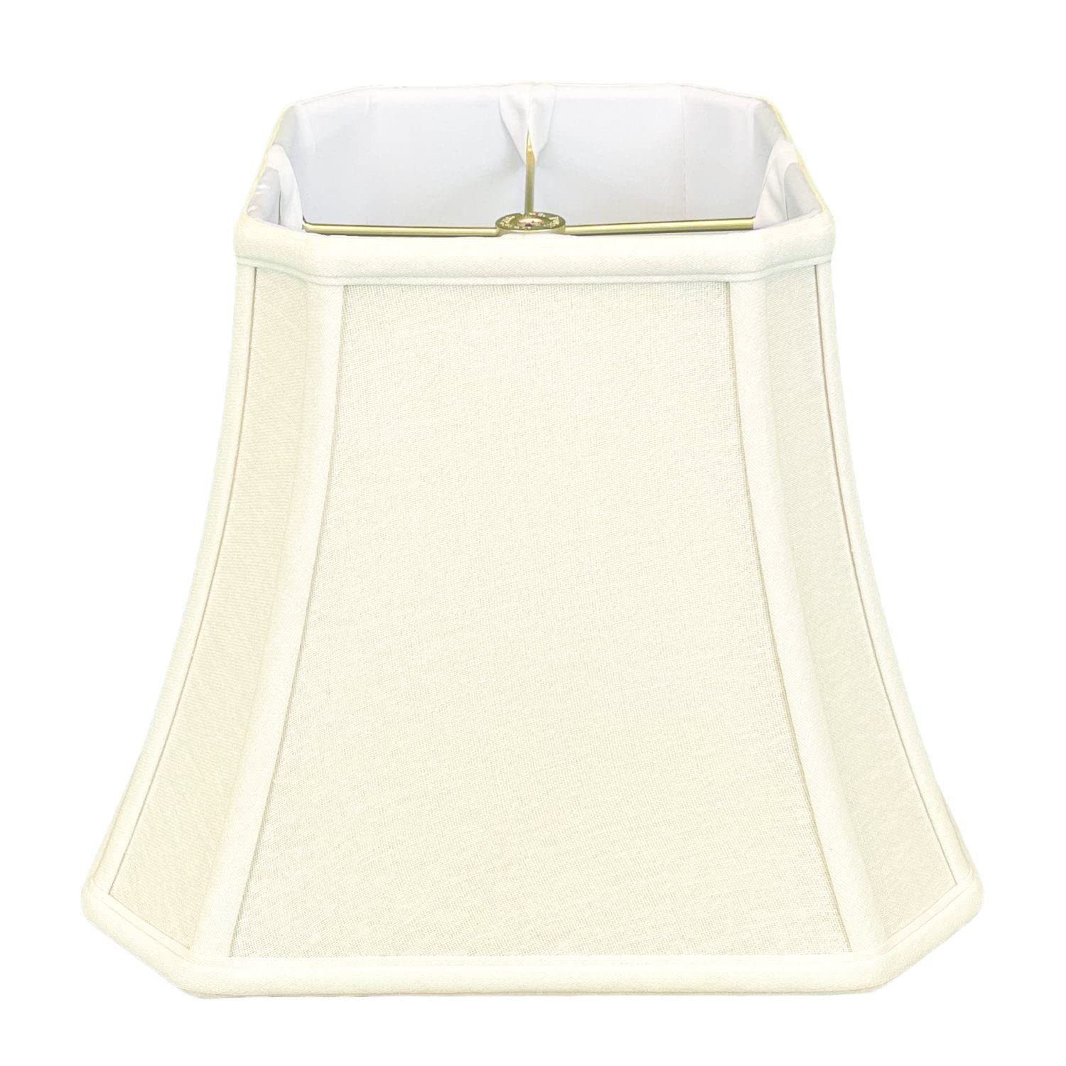 Royal Designs Square Cut Corner Bell Lamp Shade, Eggshell, 7.5 x 12 x 10.25