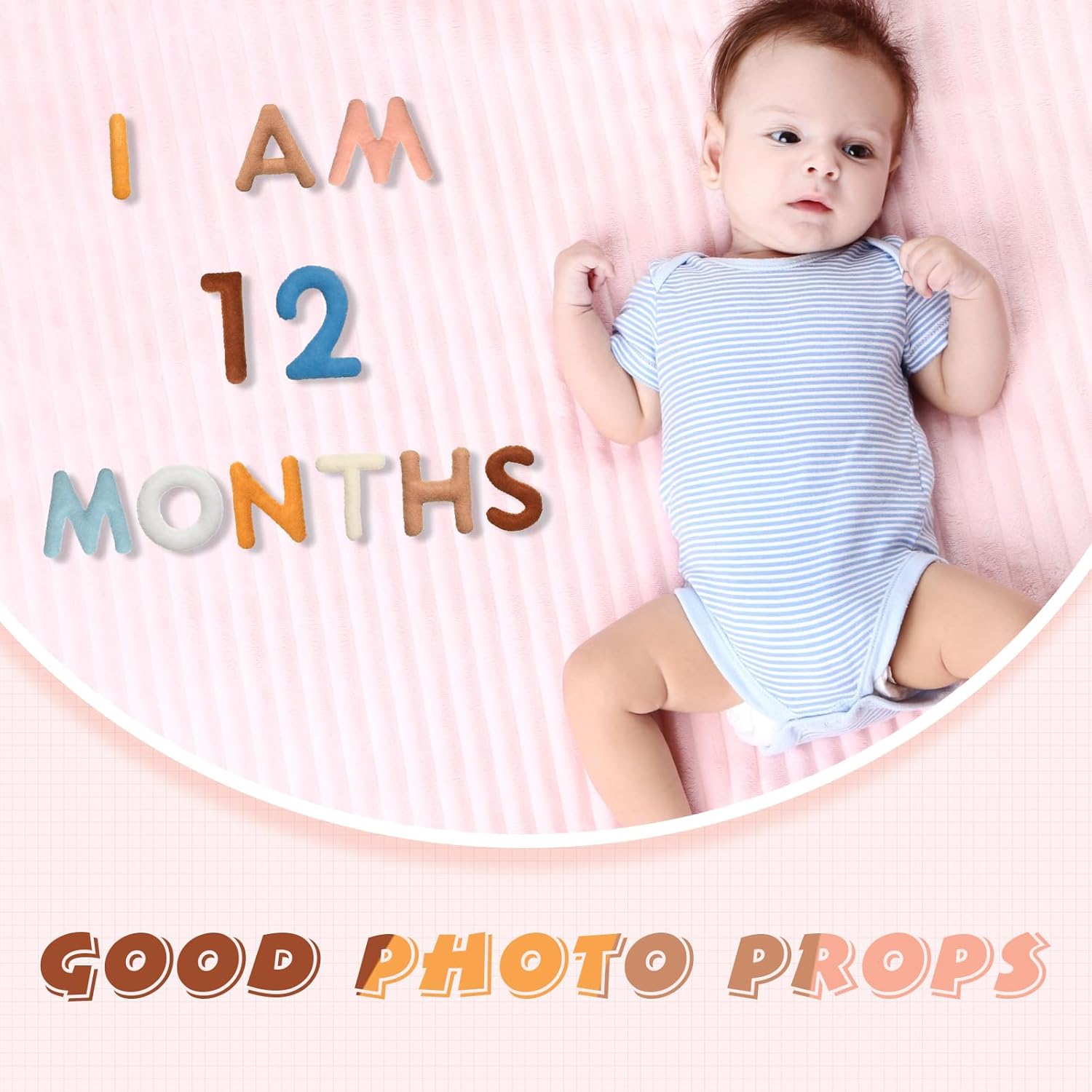 29 Pcs Felt Baby Monthly Milestone Decor Numbers and Letters Newborn Birth Photography Props, 1-12 Months Milestone Number Sign Decor for Toddler Boy or Girl Baby Shower Gifts(Boho Color)