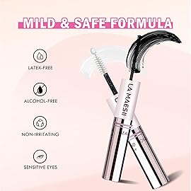 Lash Bond and Seal Waterproof, Cluster Lash Glue Bond and Seal Lash Glue, Strong Hold 72h for Eyelash Clusters, Latex Free Sensitive Eyes Available 10ML (Pack of 2)