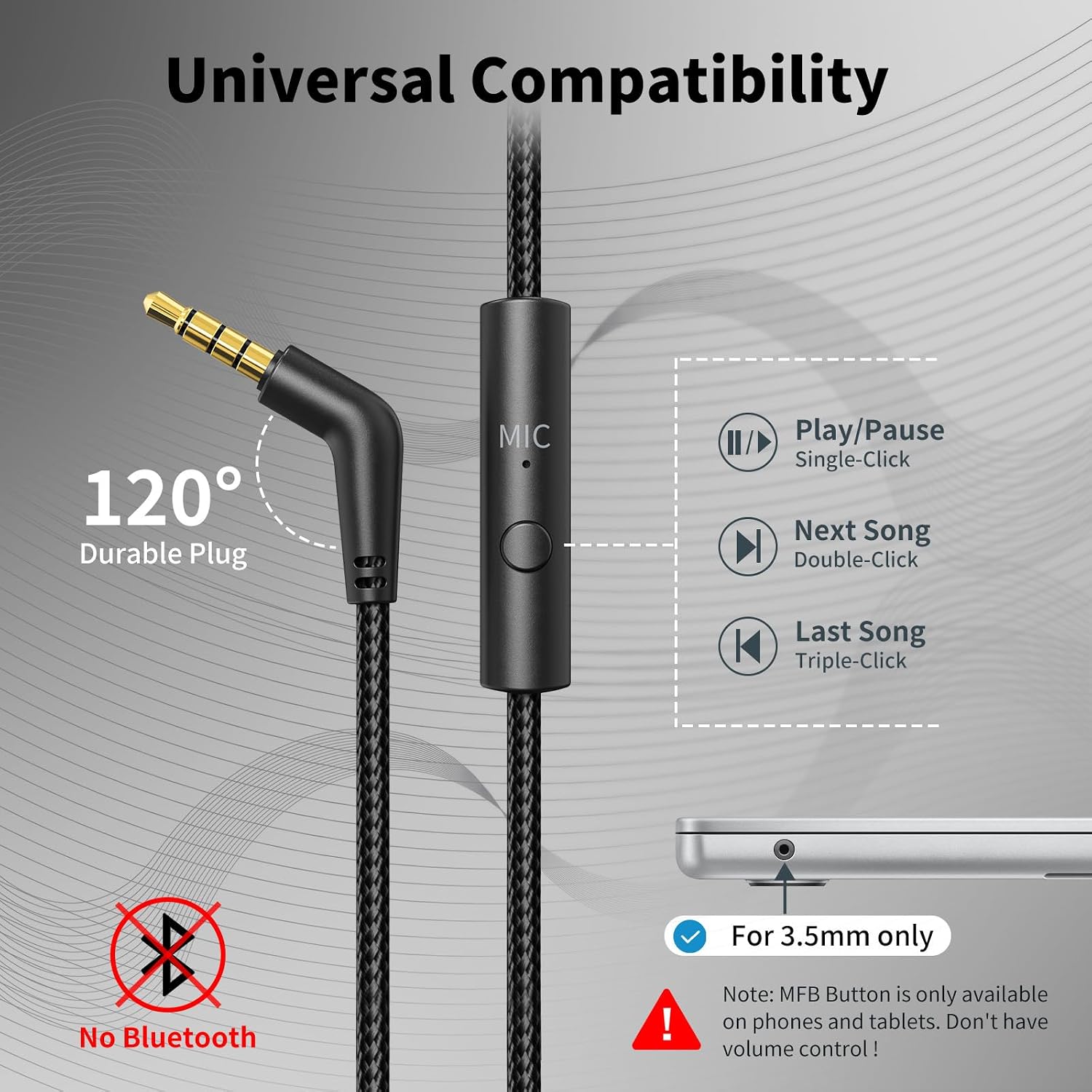 Headphones Wired with Microphone, Over Ear Foldable 3.5mm Plug in Headphones Corded with 4.9ft Tangle-Free Nylon Cord for Tablet, Laptop, MP3/4, School, Airplane Travel (Black Red) - 4