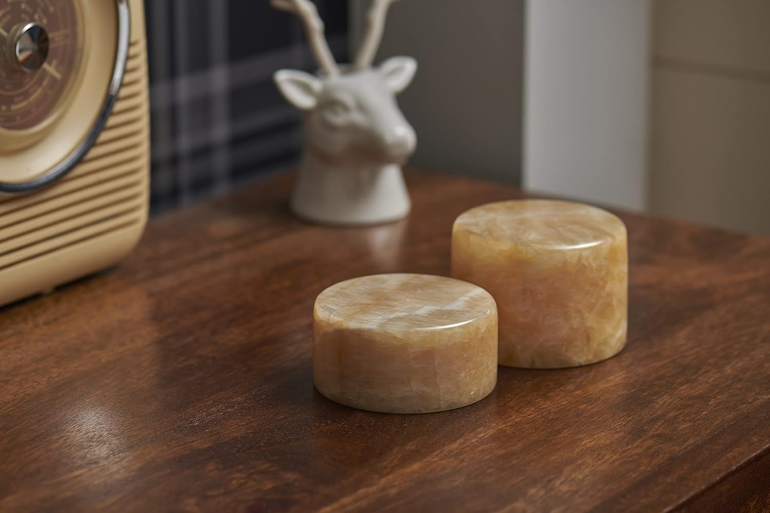 Auraglow Marble Rock Salt Effect Style LED Mood Light Glow Warm White Lamp with Timer Function – Perfect for Bedroom, Lounge or Office - Small and Tall Pack