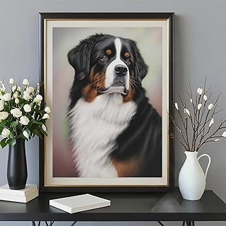 Amz Camel Custom Dog Portrait Diamond Painting, 30x40cm Realistic Pet Memorial Gift, DIY Photo Art Kit, Unique Gift for Dog Owners