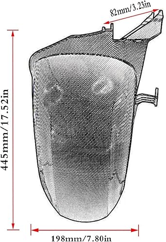 Miniatura 2 de New Xmax300 Xmax250 Motorcycle Rear Fender Mudguard Mud Guard Cover Splash Wheel Protector Compatible with Xmax 400300250 2018-2022 (Size  Carbon