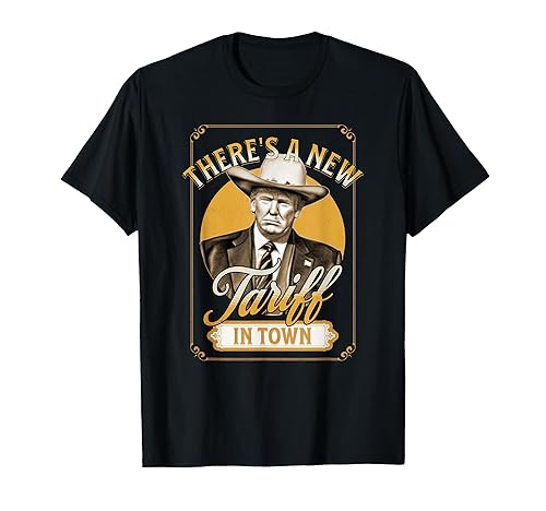 Tariff Town Cowboy Satire Fan
