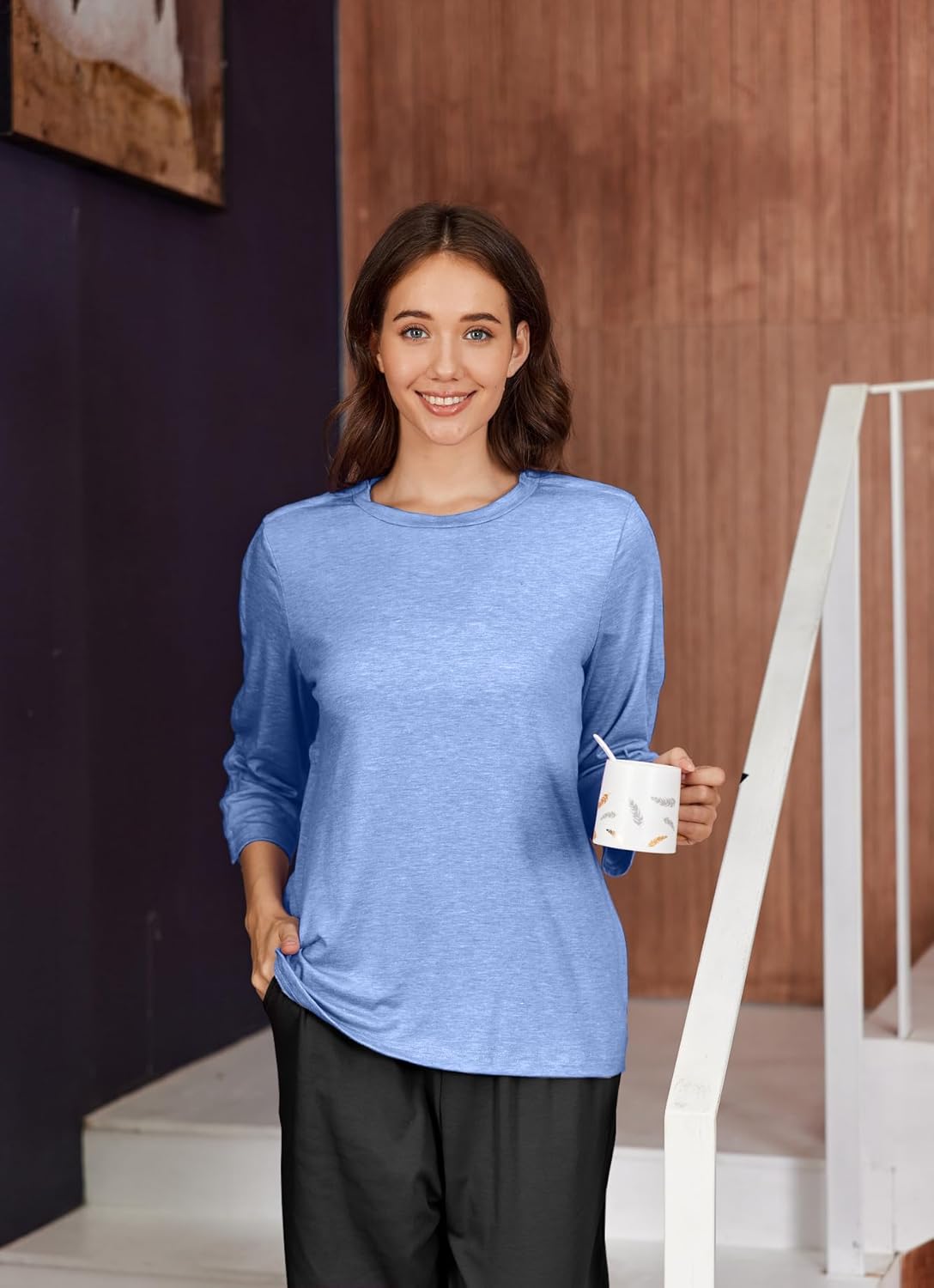 Deyeek Post Shoulder Surgery Shirts for Women Tear Away 3/4 Tops After Rotator Cuff Shirts Chemo Port Adaptive Clothing - Image 6