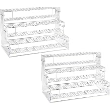 2pcs 144-Slots Pen Holder for Craft Shows,Acrylic Pen Display Stand Holders