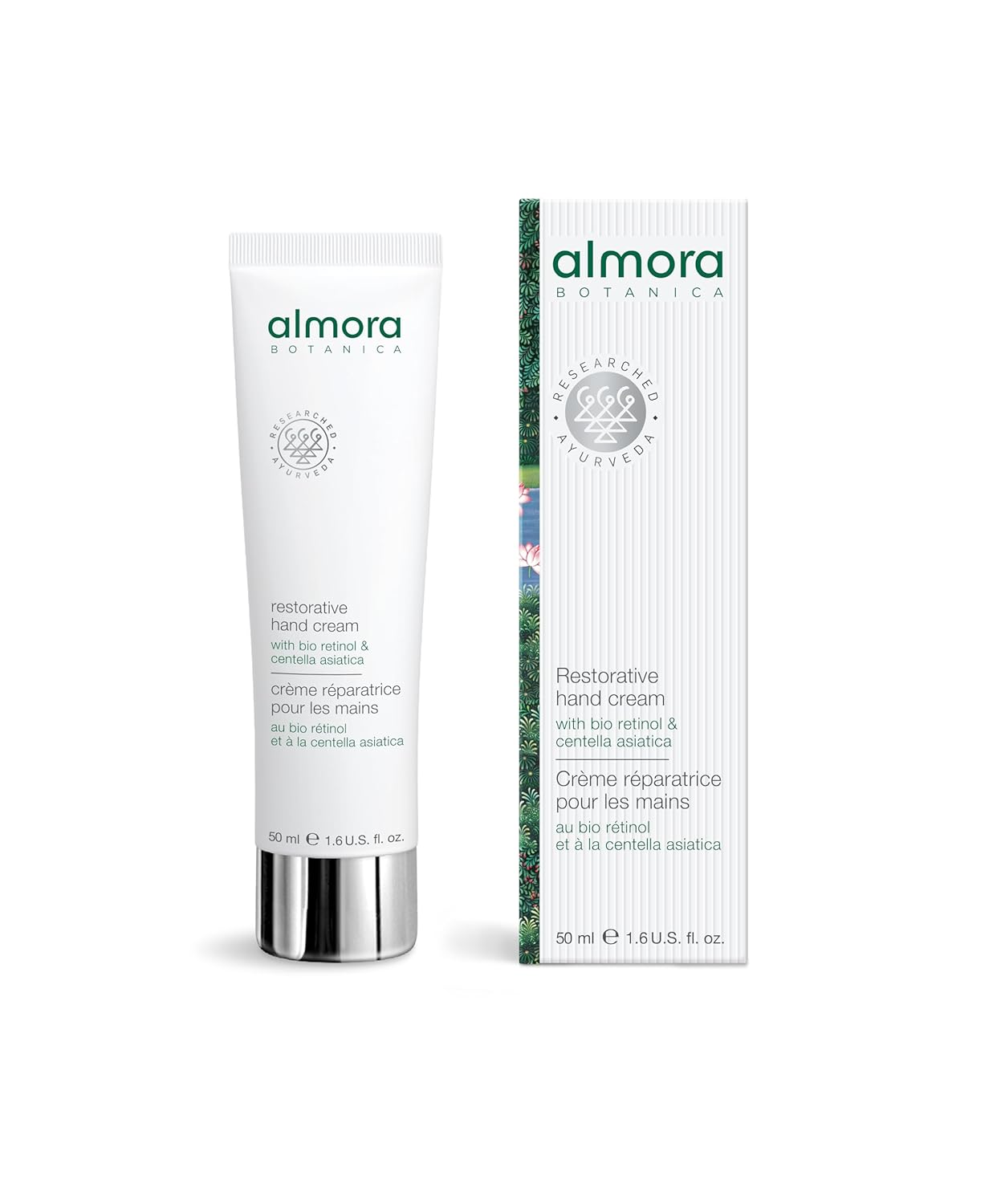 Restorative Hand Cream, 50mL | Rejuvenating Botanical Hand Treatment with Polyphenols, Mango & Adaptogenic Plants | Firms, Brightens & Hydrates | Clean, Vegan Skincare