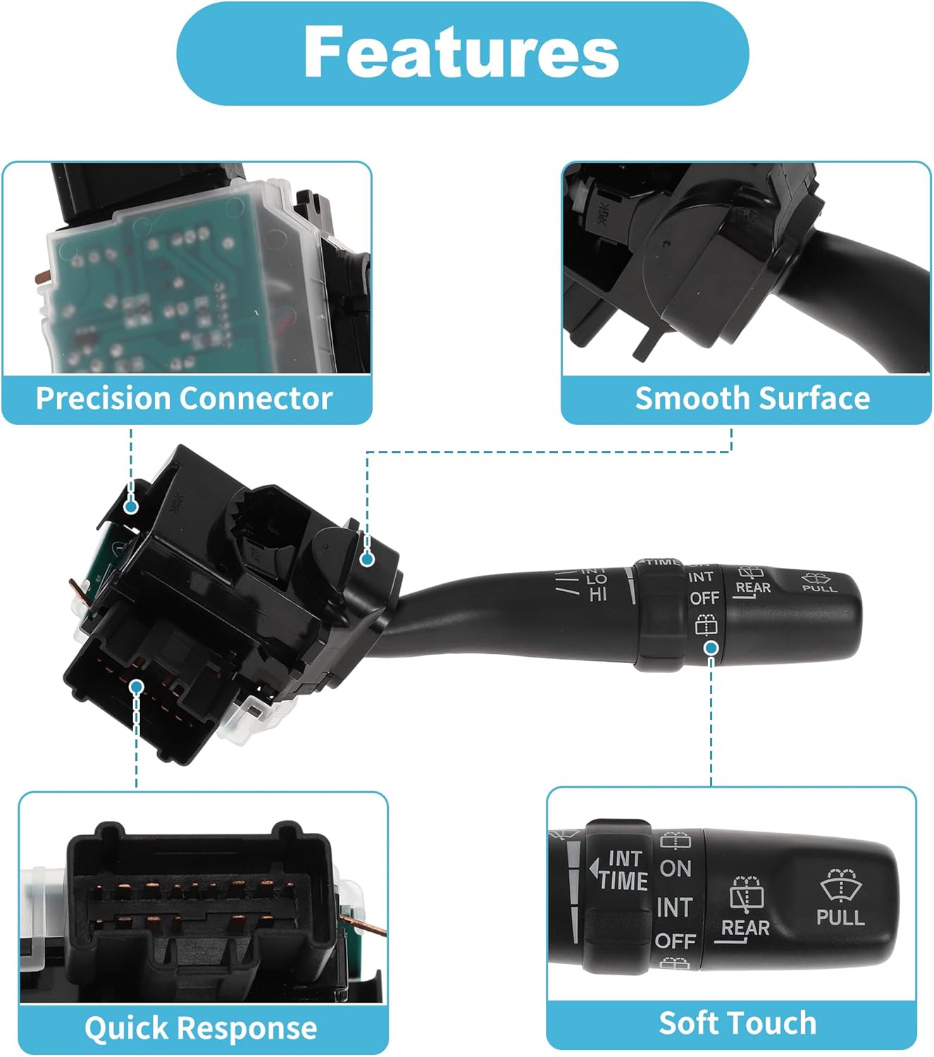 Windshield Wiper Control Switch for Toyota Sequoia 2002-2004 Replace No.846520C030/WP212/1S3220