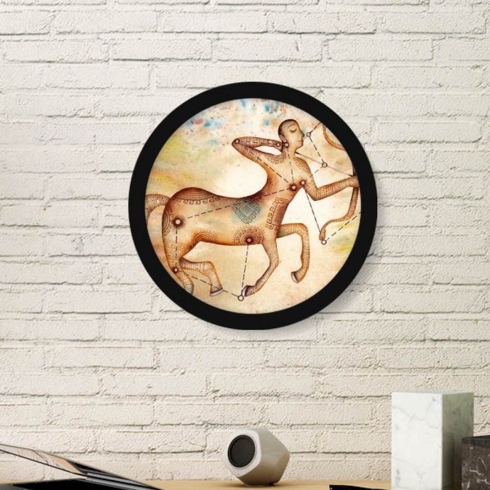 Constellation Sagittaire reproductions photo cadre rond sticker mural cadeau novembre décembre noir