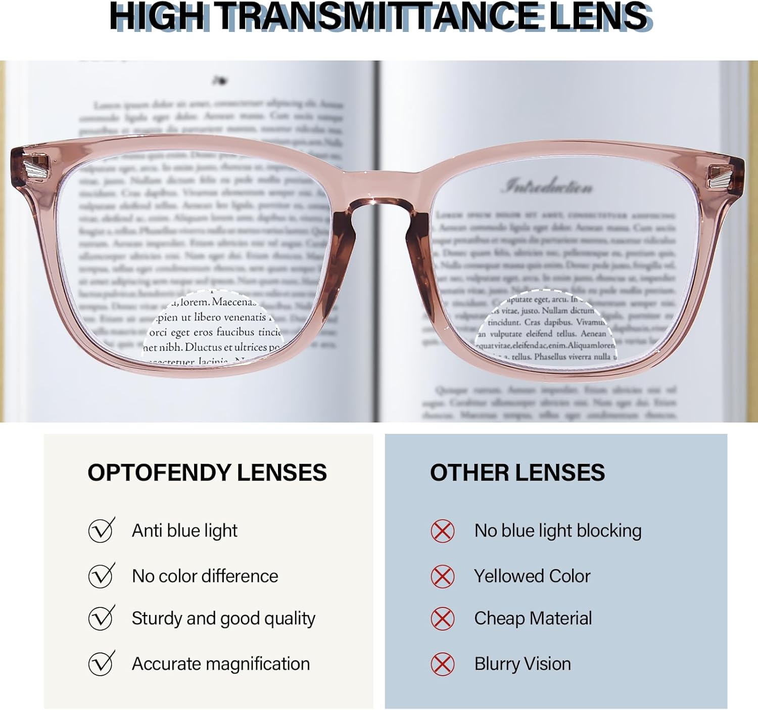 OPTOFENDY Bifocal Reading Glasses for Women Men, Blue Light Blocking Computer Readers with Anti Glare/Eyestrain - Image 5