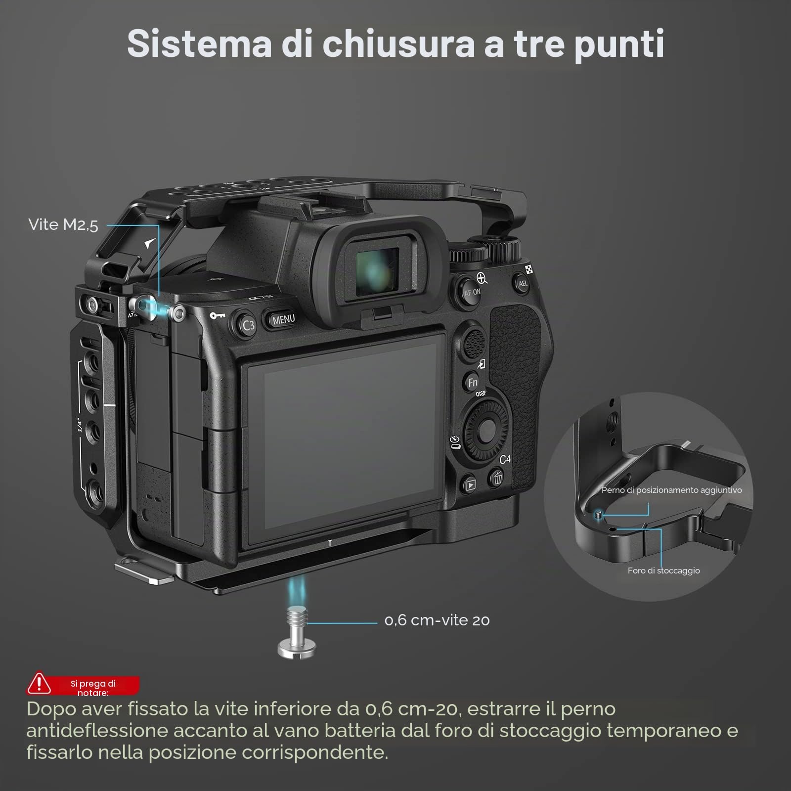 (Versione Aggiornata) SMALLRIG Cage per Sony Alpha 7R V/ 7 IV/ 7S III/ 1/ 7R IV - 3667C