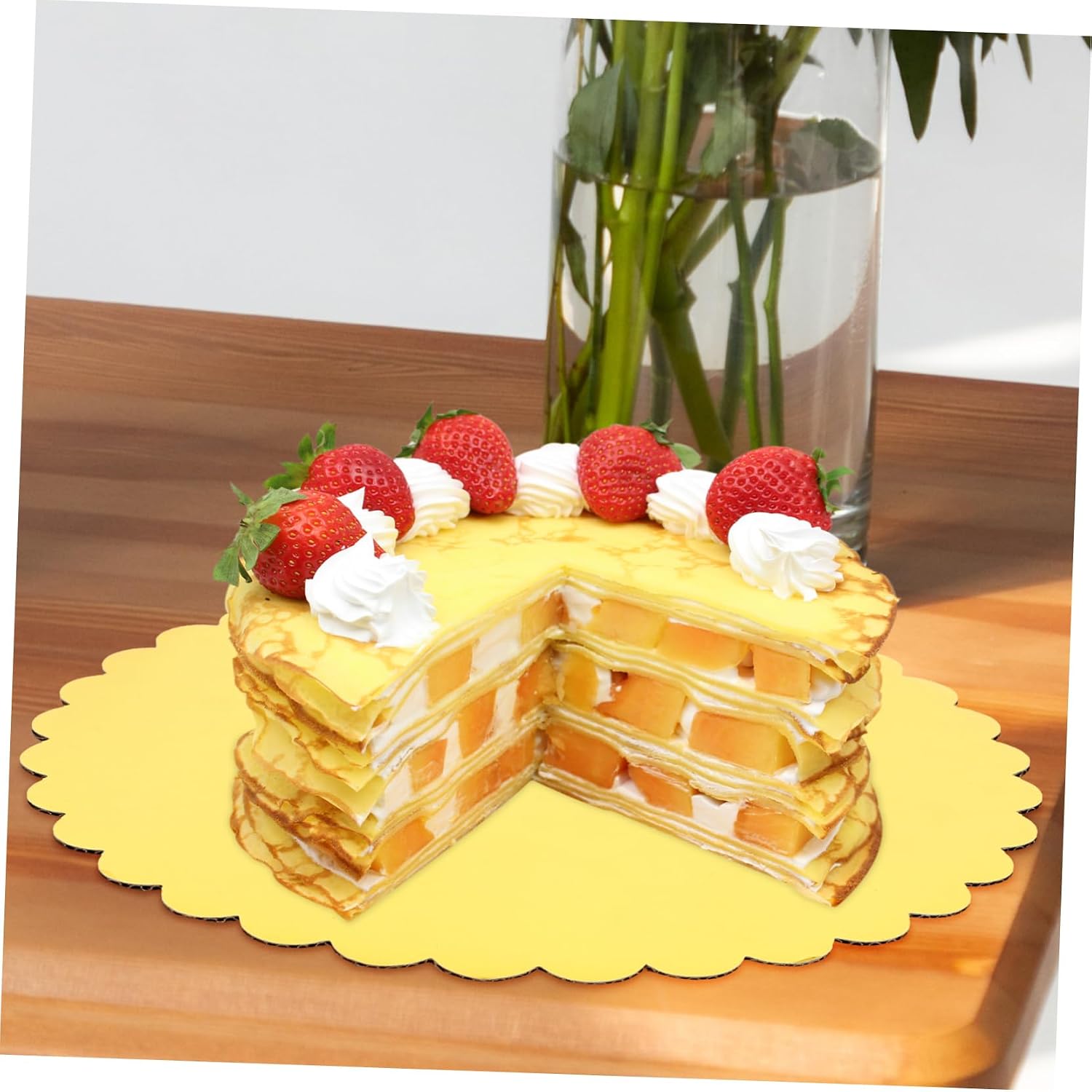 Cabilock 30pcs Round Cake Base Boards Food Grade Cardboard Circles for Cake Decorating Easy to Use
