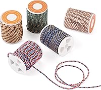 Vista 13 de Beadthoven - Cuerda trenzada de 0.069 pulgadas, 25.8 yardas de colores, cuerda metálica para anudar china, cuerda de macramé, cuerda de arcoíris