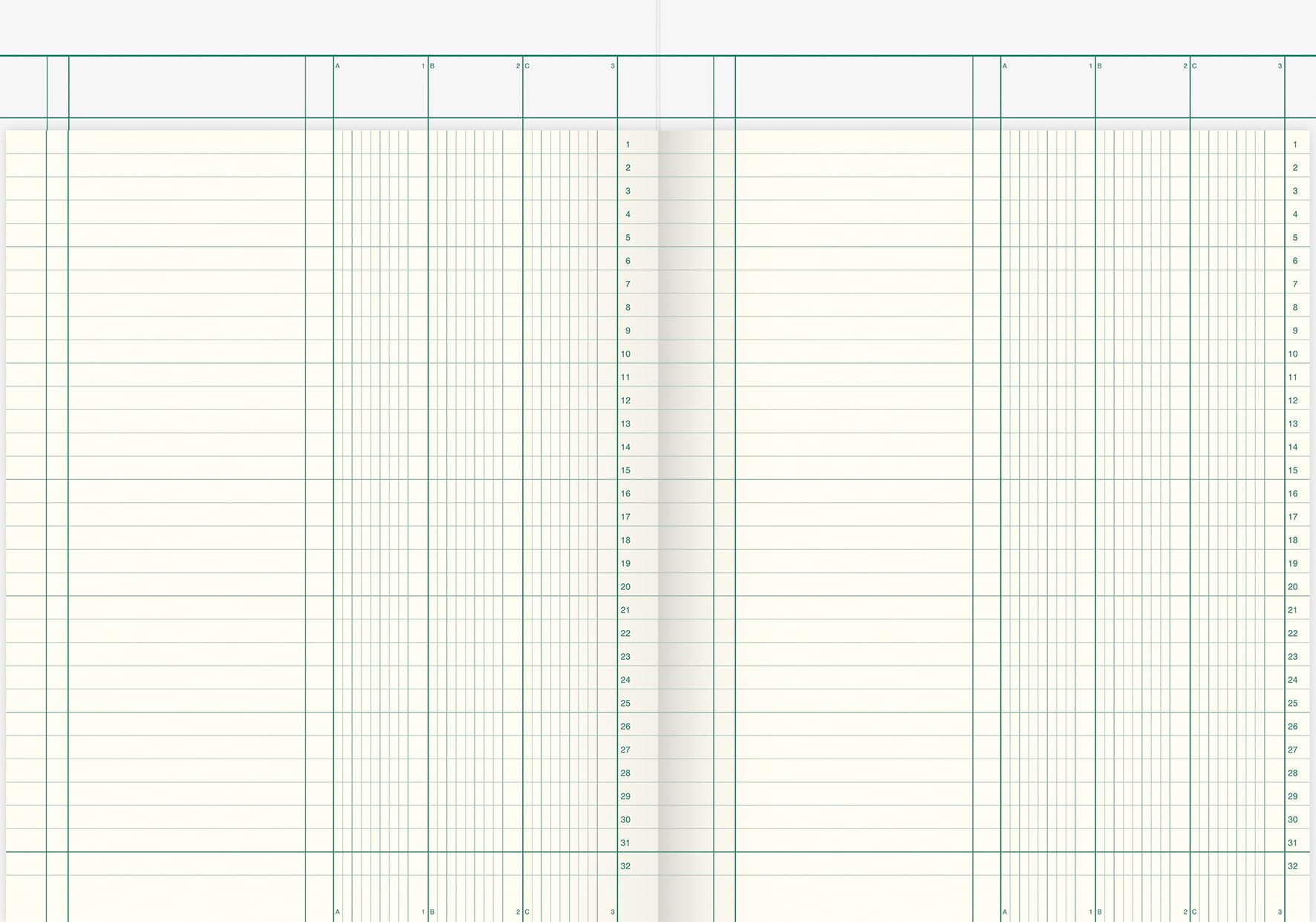 König & Ebhardt König und Ebhardt König & Ebhardt 8611031-7103K40KL Spaltenbuch mit Kopfleiste (A4, 3 Spalten, 40 Blatt) blau