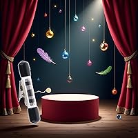 Vista 2 de Retractor de rosca invisible de 47.2 in – Mini pequeño carrete ITR trucos de magia accesorios escenario calle flotante Prop para mago negro