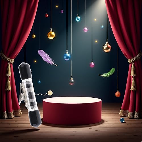 Miniatura 3 de Retractor de rosca invisible de 47.2 in  Mini pequeño carrete ITR trucos de magia accesorios escenario calle flotante Prop para mago negro