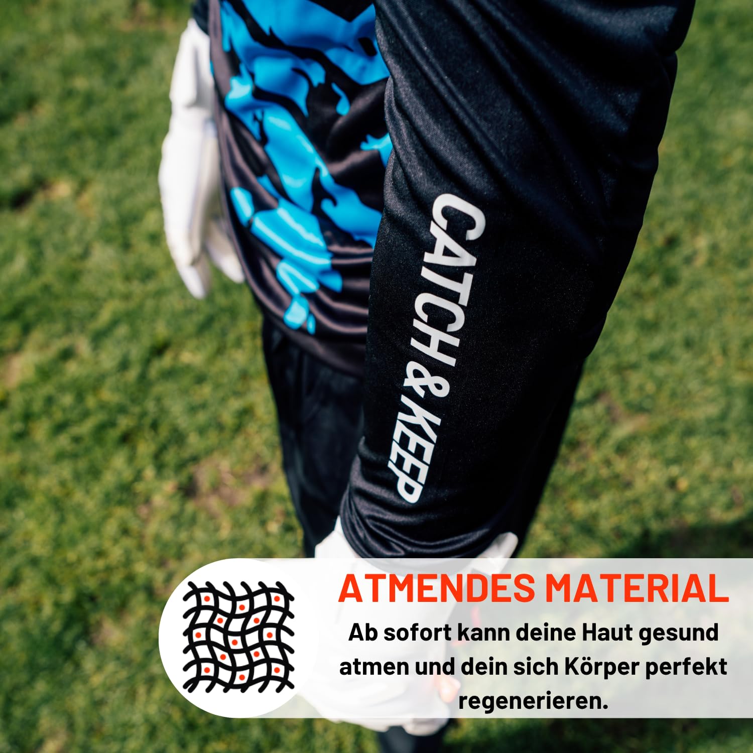CATCH & KEEP Protection Torwarttrikot - Fußballtrikot Damen, Herren & Kinder - Ellenbogen-Polsterung - atmungsaktives Fußball Trikot - optimaler Schutz
