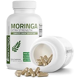 Bronson Moringa Extra Strength Capsules Moringa Oleifera Powder, 250 Count