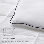 BEDLORE Queen Comforter Duvet Insert - All Season Down Alternative, White | Ultra-Soft Quilted Bed Comforter with Corner Tabs, Machine Washable, 88×88 Inches
