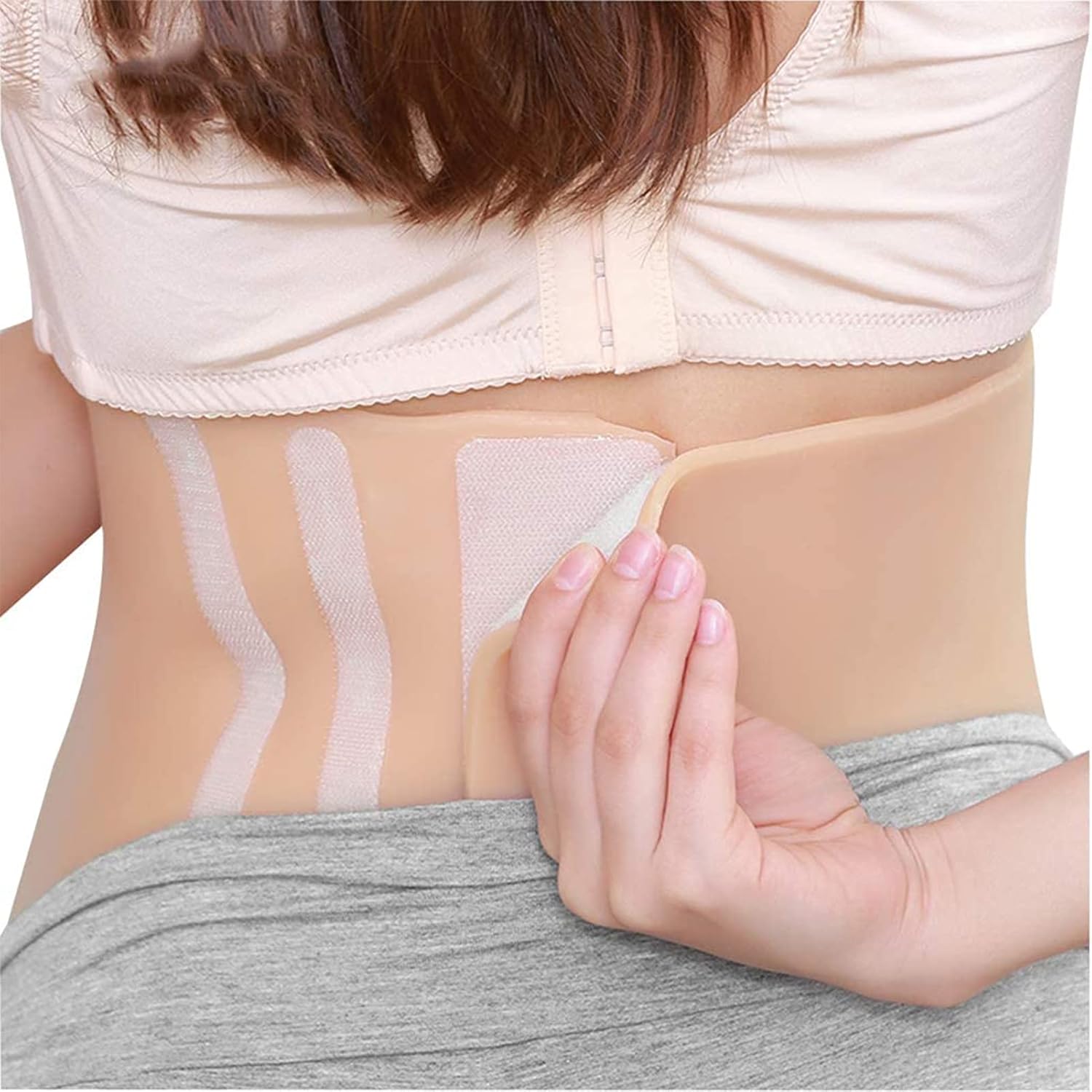 Silicone Mens/Womens Adult Spoof Belly, Belly Stuffer False Belly Fake Pregnancy Bump Silicone for Costumes Cosplay (5~7 Months)